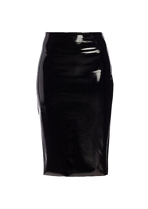 Shiny Midi Pencil Skirt