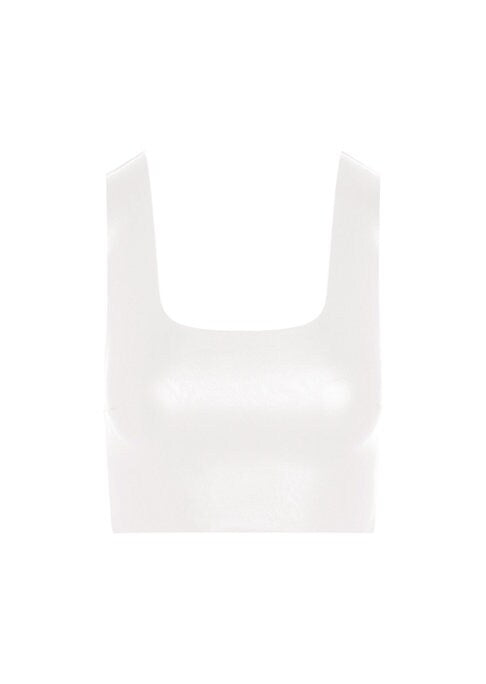 Edgy Leather Crop Top