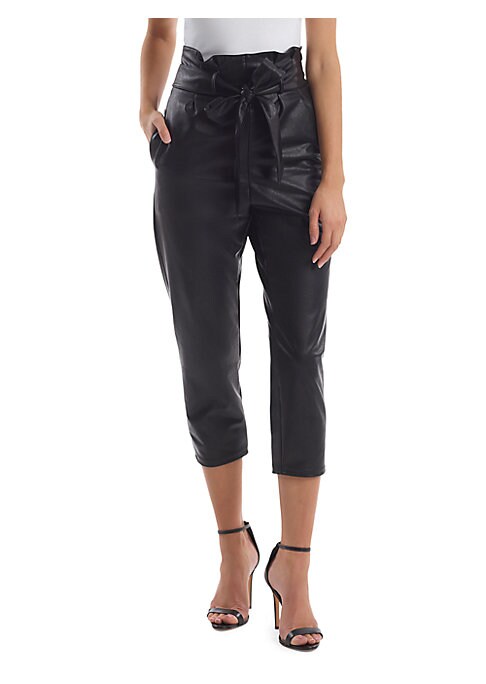 Chic Faux Leather Trousers