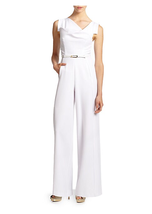 Draped Belted Jumpsuit