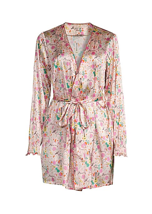 Floral Silk Lounge Robe