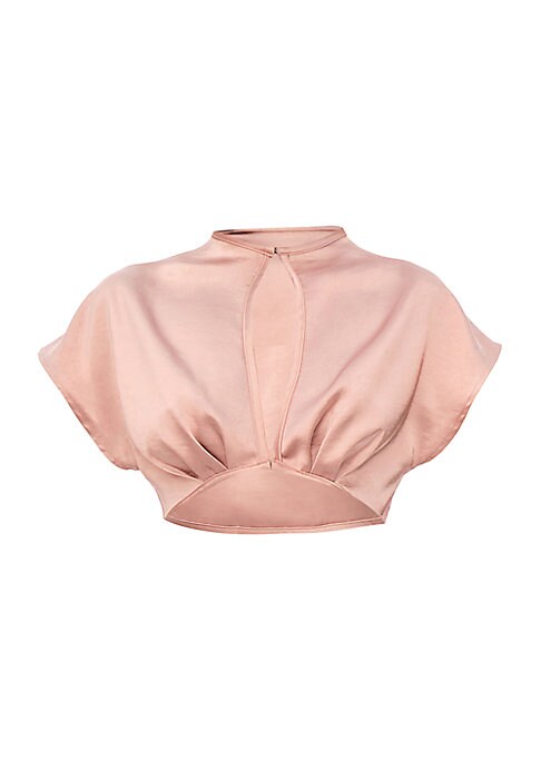 Satin Keyhole Crop Top