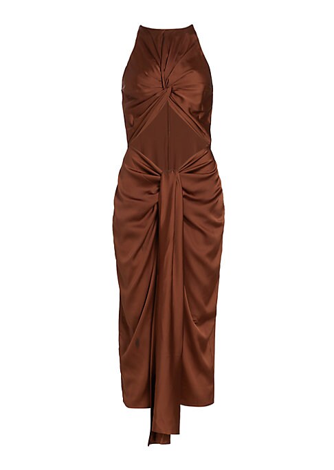 Ruched Satin Elegance Dress