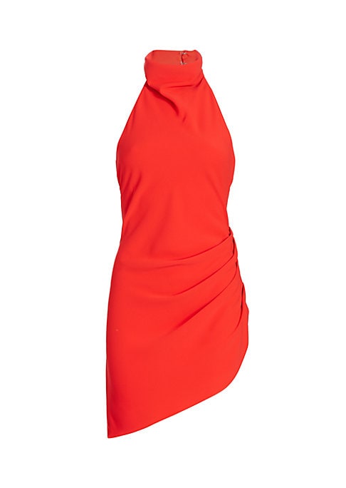 Asymmetrical Ruched Mini Dress