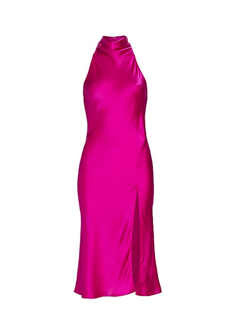 Silky Cowl Midi Dress