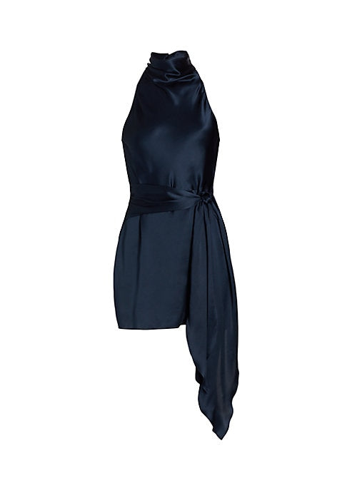 Silk Elegance Halter Dress