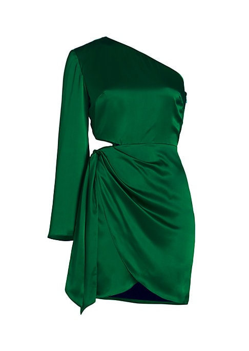 Silk Cut-Out Mini Dress
