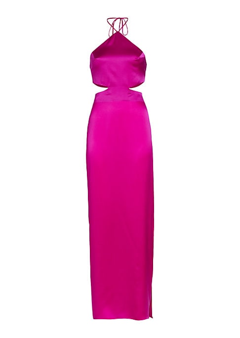 Sleek Halter Silk Dress