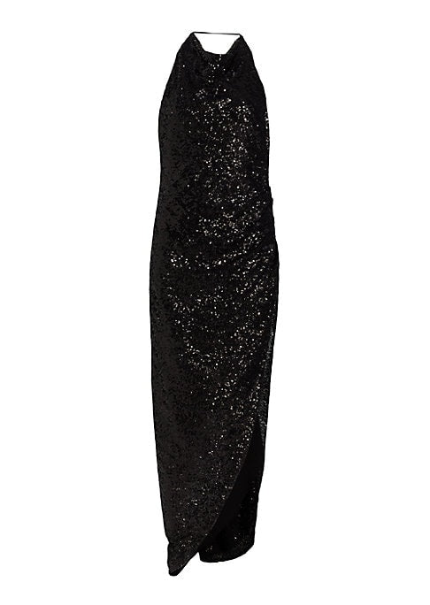 Shimmering Asymmetric Glam Gown