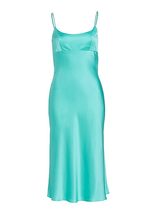 Silk Draped Midi Dress