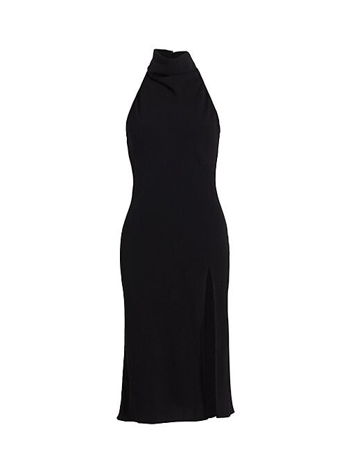 Elegant Satin Halter Dress