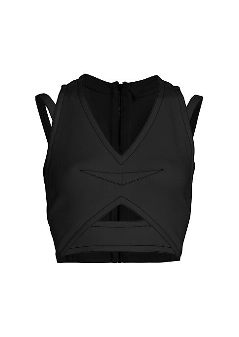 Geometric Zip Back Top