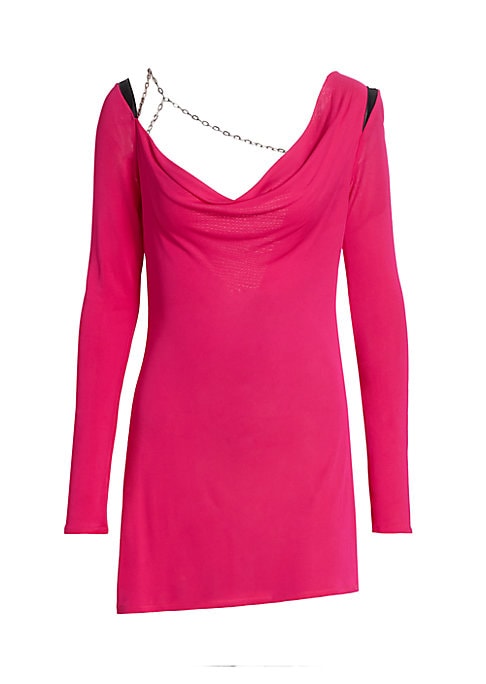 Cowl Back Chain Minidress