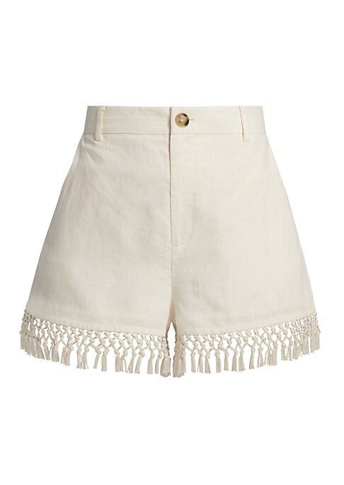 Fringe Beachy Linen Shorts