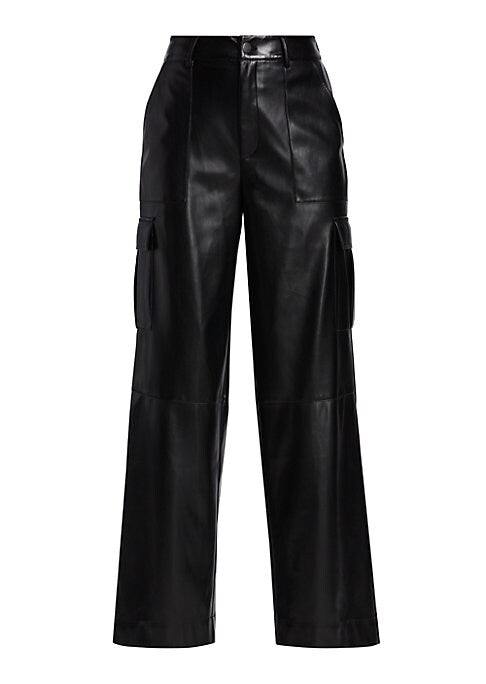 Chic Faux Leather Trousers