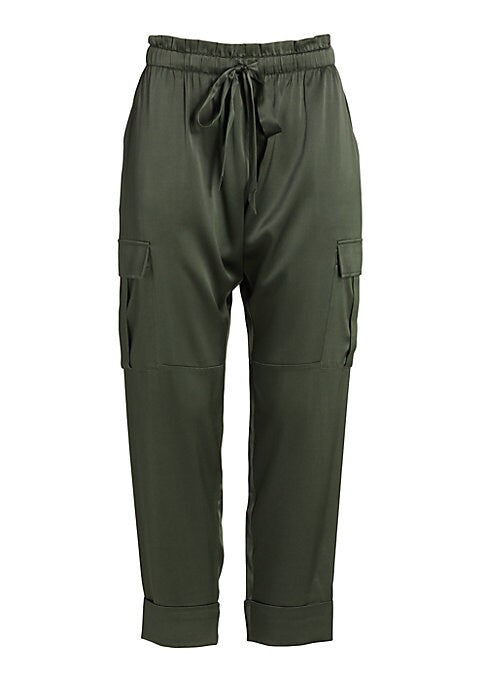 Silk Cuffed Cargo Pants