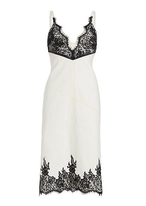 Lace-Trimmed Denim Delight