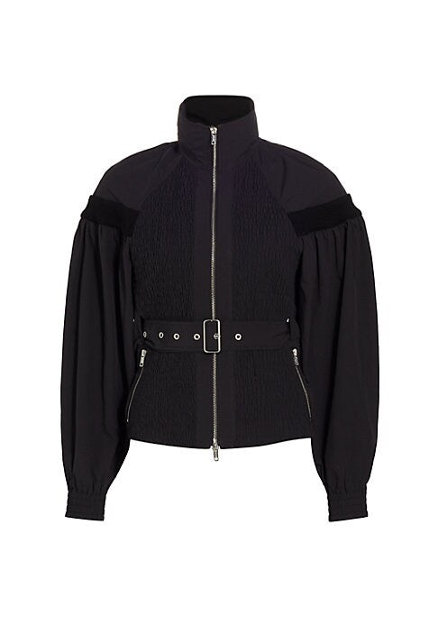 Chic Smocked Blouson Jacket