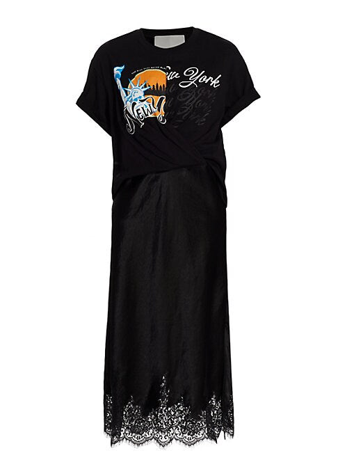 Twist-Front Satin Dress