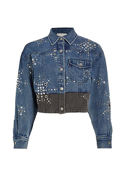 Chic Dual-Denim Jacket