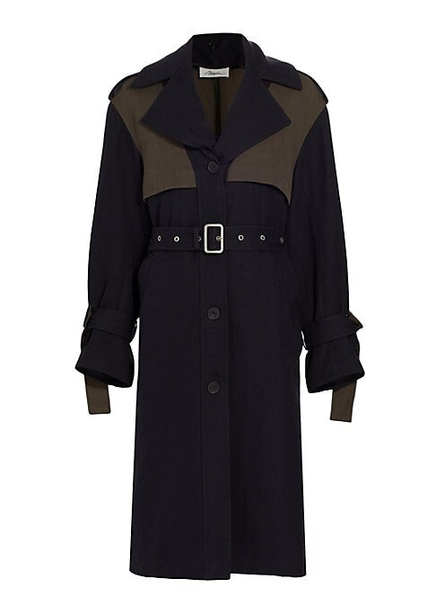 Chic Two-Tone Trench