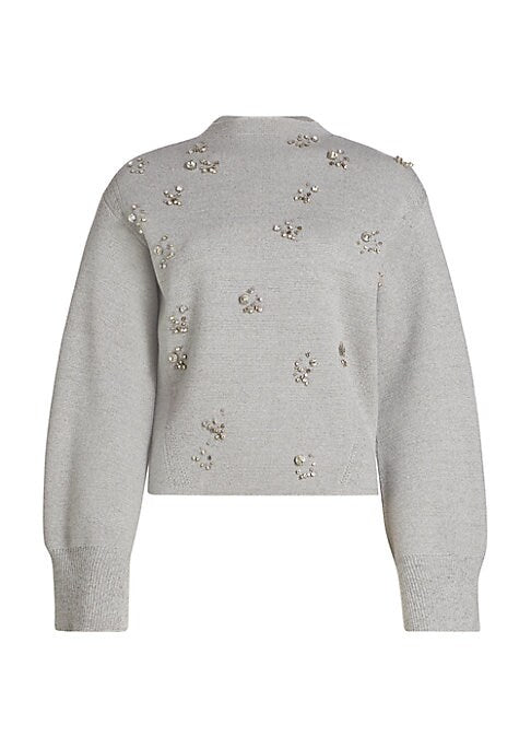 Shimmering Wool Crop Sweater
