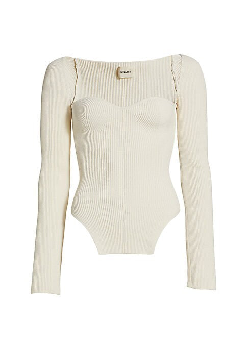 Sweetheart Ribbed Sweater