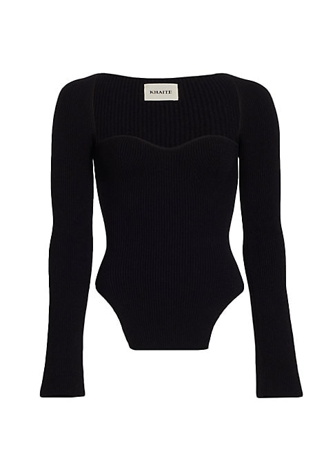 Sweetheart Ribbed Bodysuit
