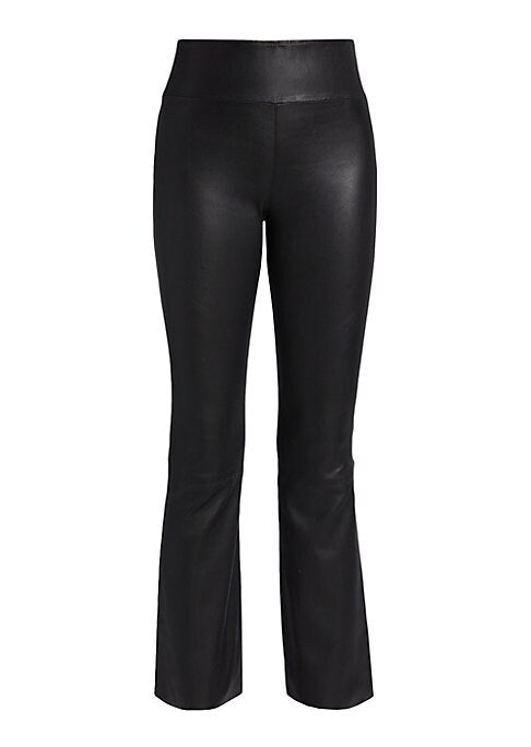 Chic Flared Leather Leggings