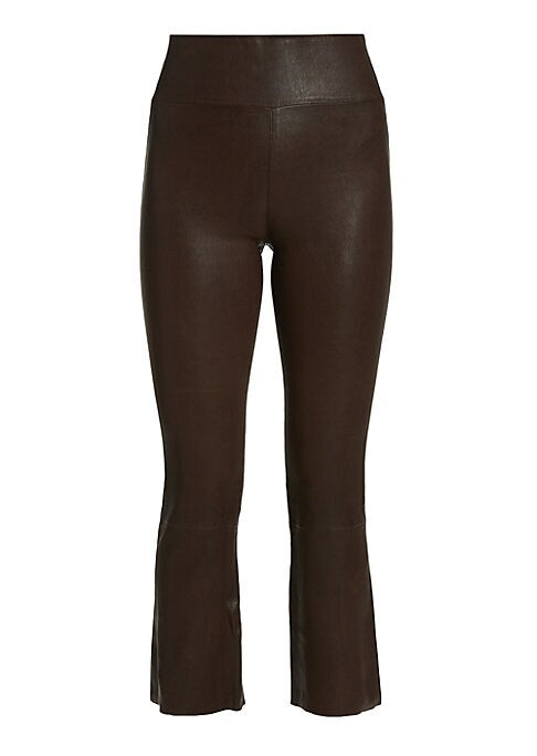 Chic Flare Leather Leggings