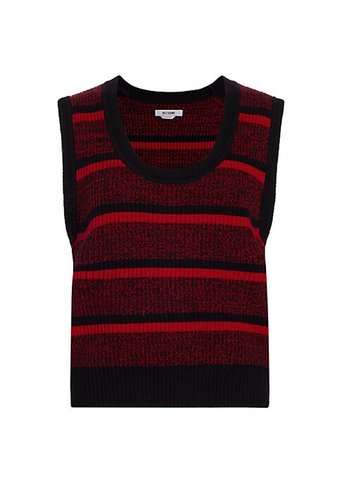 Striped Wool Sleeveless Knit