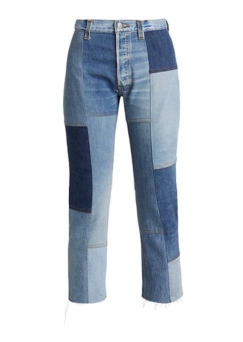 Retro Patchwork High Jeans