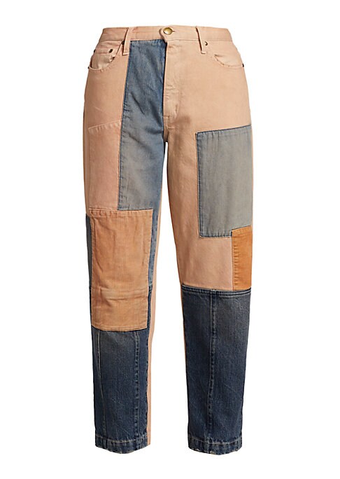 Colorful Patchwork Denim Jeans