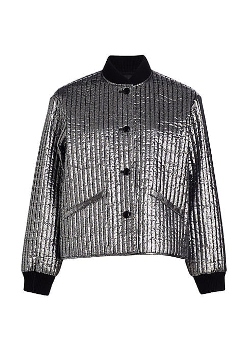Shiny Quilted Bomber