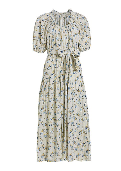 Floral Ruffled Midi Dress