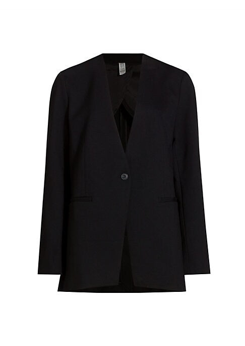 Chic Collarless Jacket