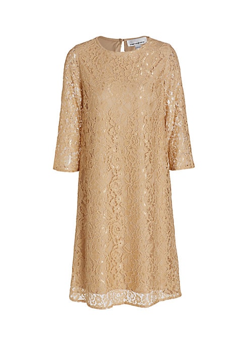 Lace Overlay Swing Dress