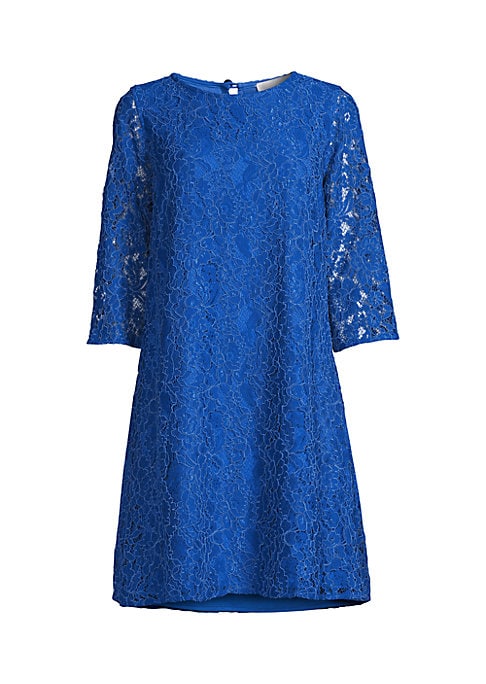 Lace-Embellished Swing Dress