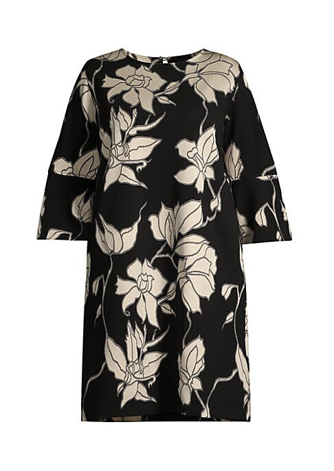 Floral A-Line Midi Dress