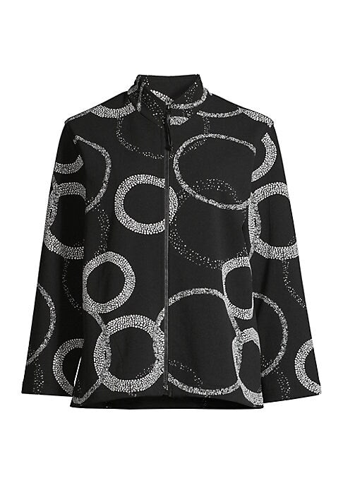 Graphic Circle Knit Jacket