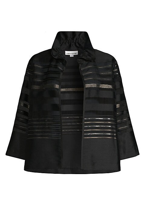Textured Sheer Stripe Jacket