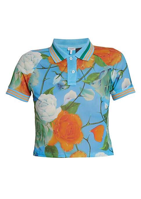 Floral Island Cropped Polo