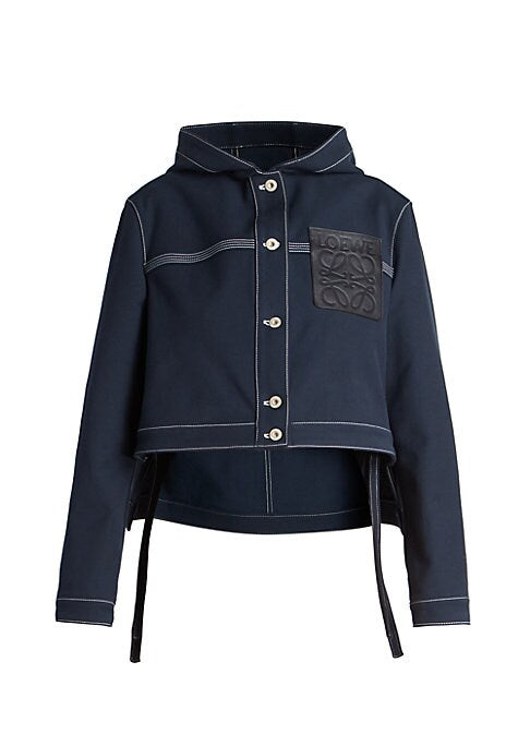 Chic Hooded Work Jacket