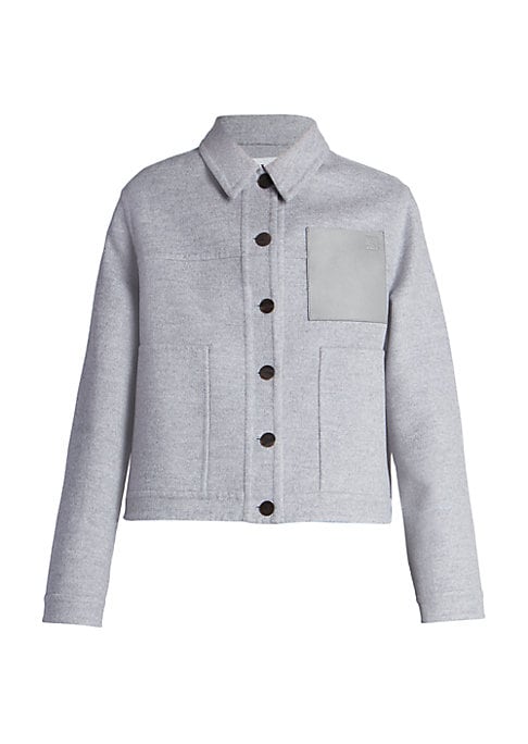 Chic Leather Patch Jacket
