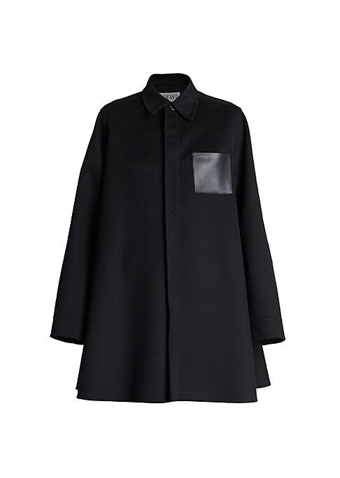 Chic Wool Trapeze Coat