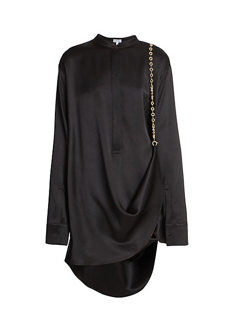 Gilded Silk Drape Dress