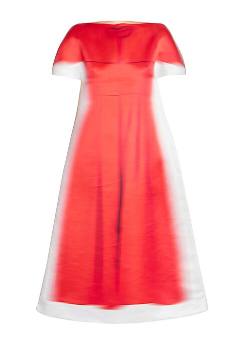 Silk Colorblock Midi-Dress