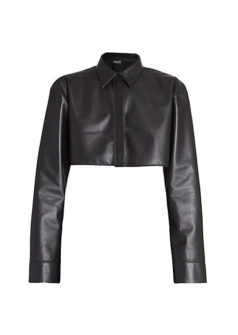 Luxe Leather Cropped Shirt