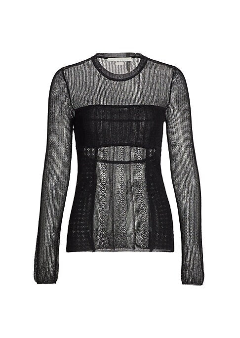Sheer Layered Knit Top