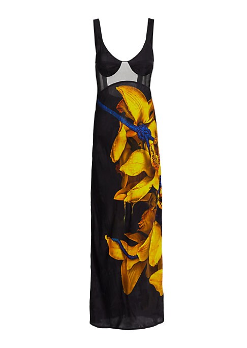 Vivid Floral Midi Dress